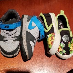 Toddler boys shoes size 6C. Nike / ninja turtles